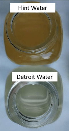 Flint water before and after